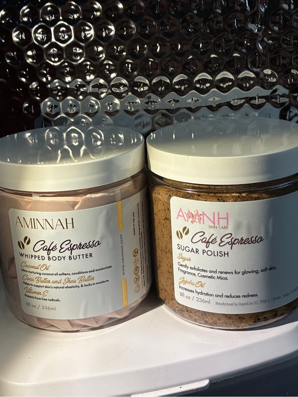 AMINNA Café Espresso Whipped Body Butter and Scrub
